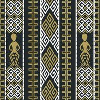 abstract ethnic kalimantan textile pattern vector