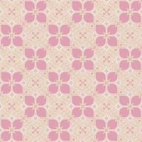 pink and cream batik kawung pattern vector