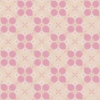 pink and cream batik kawung pattern vector