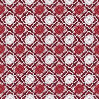 rojo y blanco batik kawung modelo vector