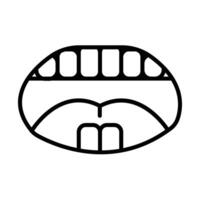 Mouth Line Icon Design vector