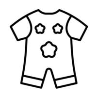 BabyClothes Line Icon Design vector