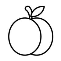 Apricot Line Icon Design vector
