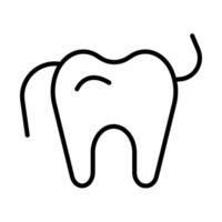 Dental floss Line Icon Design vector