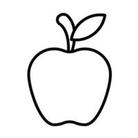 Apple Line Icon Design vector