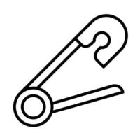 SafetyPin Line Icon Design vector