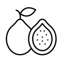 Guava Line Icon Design vector