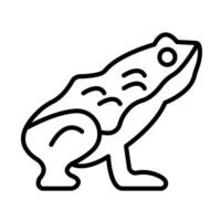 Frog Line Icon Design vector