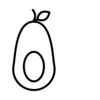 Avocado Line Icon Design vector
