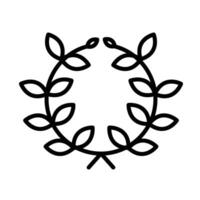 Wreath Line Icon Design vector