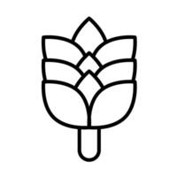 Artichoke Line Icon Design vector