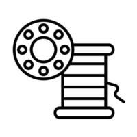 Bobbin Line Icon Design vector