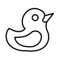 Duck Line Icon Design vector