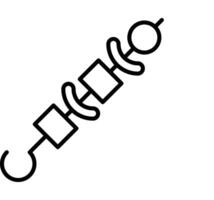 Skewer Line Icon Design vector