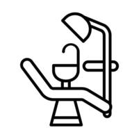 Dentist chair Line Icon Design vector