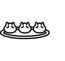 Dim sum Line Icon Design vector