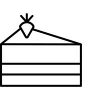 Cheesecake Line Icon Design vector