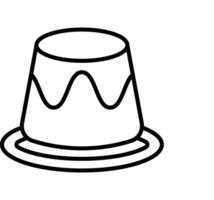 Pudding Line Icon Design vector