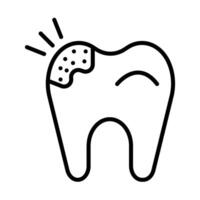 Caries Line Icon Design vector