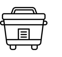 Rice cooker Line Icon Design vector