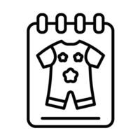 ClothSketch Line Icon Design vector