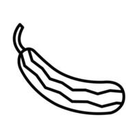 Ridge gourd Line Icon Design vector