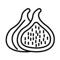 Fig Line Icon Design vector