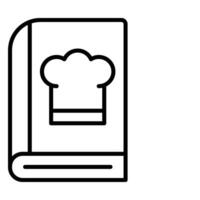 Recipe book Line Icon Design vector