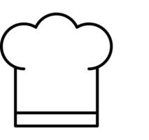 Chef hat Line Icon Design vector