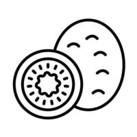 Kiwi Line Icon Design vector