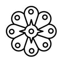 Flower Line Icon Design vector