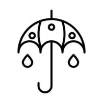 Umbrella Line Icon Design vector