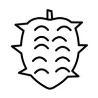 Soursop Line Icon Design vector