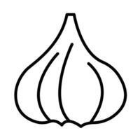 Garlic Line Icon Design vector