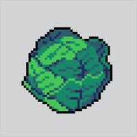 Pixel art illustration Cabbage. Pixelated Cabbage. Cabbage vegetables pixelated for the pixel art game and icon for website and game. old school retro. vector