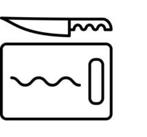 Chopping board Line Icon Design vector