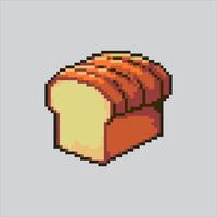 Pixel art illustration Bread. Pixelated Bread. Grocery Bread pixelated for the pixel art game and icon for website and game. old school retro. vector