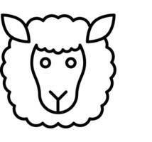 Lamb Line Icon Design vector