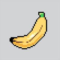 píxel Arte ilustración plátano fruta. pixelado banana. plátano Fruta pixelado para el píxel Arte juego y icono para sitio web y juego. antiguo colegio retro vector