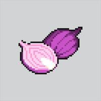 Pixel art illustration Red Onion. Pixelated Onion. Grocery Shallot pixelated for the pixel art game and icon for website and game. old school retro. vector