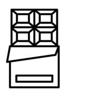 Chocolate bar Line Icon Design vector