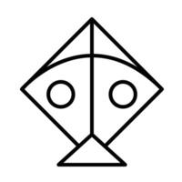 Kite Line Icon Design vector