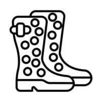 Boots Line Icon Design vector