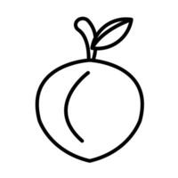 Peach Line Icon Design vector