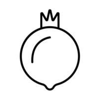 Pomegranate Line Icon Design vector