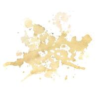 Brown, beige stain with splashes of paint. Hand drawn watercolor illustration. An object isolated from the background, for design and decoration with textures and backing. vector