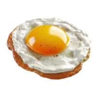 een ei Aan een stuk van geroosterd brood met een wit saus ai-gegenereerd png