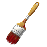 a paint brush with red paint on it AI-Generated png