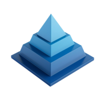 un' blu piramide su un' trasparente sfondo png