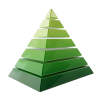 een piramide vormig groen piramide Aan een transparant achtergrond png